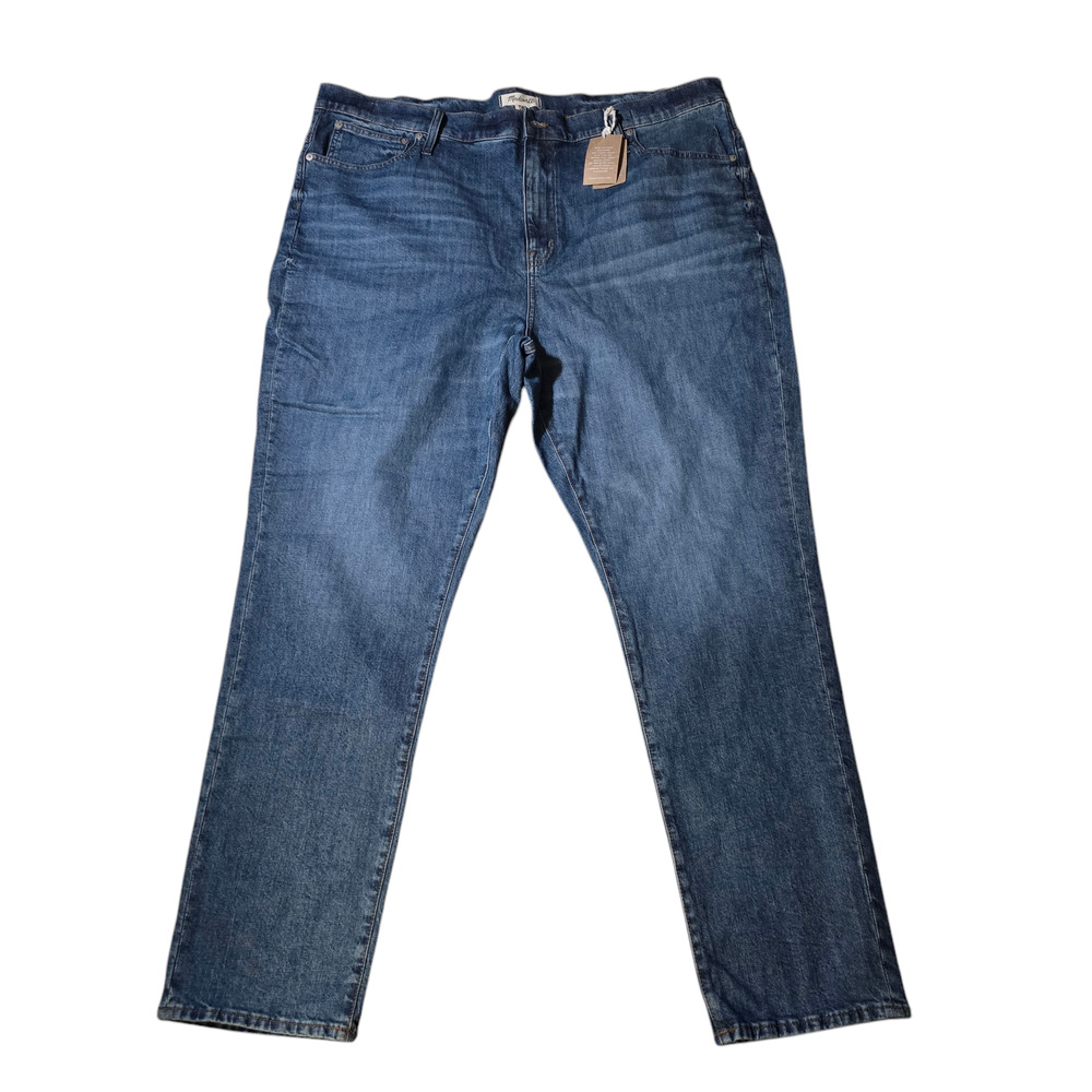 Madewell High-Rise Straight-Leg Jeans in Medium Blue